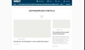 
							         Seitensprung-Portale - News von WELT								  
							    