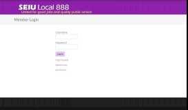 
							         SEIU Local 888 Member Portal > Member Login								  
							    