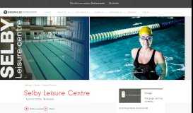 
							         Selby Leisure Centre - Brownlee Foundation								  
							    