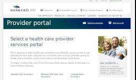 
							         Select a Health Care Provider from our Portal | Bankers Life								  
							    