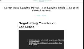 
							         Select Auto Leasing Portal – Car Leasing Deals & Special Offer Reviews								  
							    