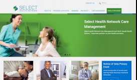 
							         Select Health Network: Homepage								  
							    