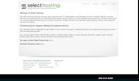 
							         Select Hosting Customer Portal								  
							    