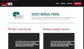 
							         Select Medical Portal - RockTape								  
							    