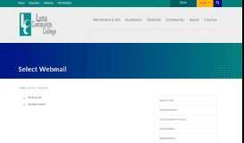 
							         Select Webmail - Luna Community College								  
							    