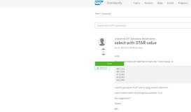 
							         select with STAR value - SAP Q&A								  
							    