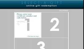 
							         SelectAGift.Com - Certificate Redemption								  
							    