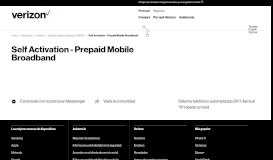 
							         Self Activation - Prepaid Mobile Broadband - Verizon Wireless								  
							    