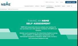 
							         Self Assessment Services | NBME								  
							    