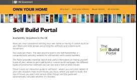 
							         Self Build Portal – Own Your Home								  
							    