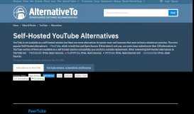 
							         Self-Hosted YouTube Alternatives - AlternativeTo.net								  
							    