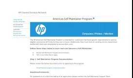
							         Self Maintainer - HP Channel Services Network - HP.com								  
							    