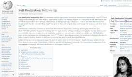 
							         Self-Realization Fellowship - Wikipedia								  
							    