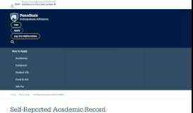 
							         Self-Reported Academic Record (SRAR) - Penn State Undergraduate ...								  
							    