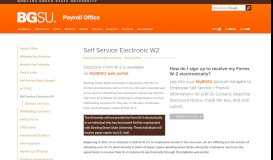 
							         Self Service Electronic W2 - Bowling Green State University								  
							    