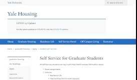 
							         Self Service for Graduate Students | Yale Housing								  
							    