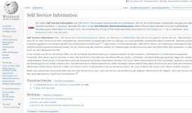 
							         Self Service Information – Wikipedia								  
							    