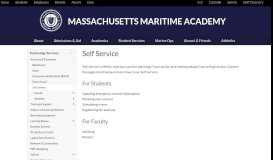 
							         Self Service | Massachusetts Maritime Academy								  
							    