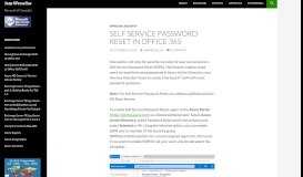 
							         Self Service Password Reset in Office 365 | Jaap Wesselius								  
							    