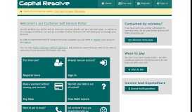 
							         Self Service Portal - Capital Resolve Ltd								  
							    
