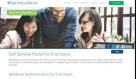 
							         Self Service Portal for End Users Guide - NetHelpDesk								  
							    