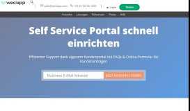 
							         Self Service Portal im Ticketsystem I weclapp.com								  
							    