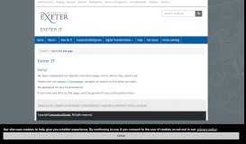 
							         Self Service Portal - IT - University of Exeter - Education and Student ...								  
							    