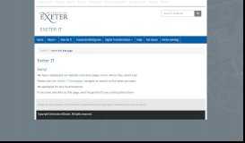 
							         Self Service Portal - IT - University of Exeter								  
							    