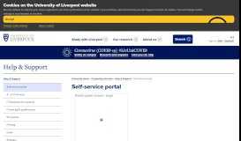 
							         Self-service portal - University of Liverpool								  
							    