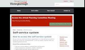 
							         Self-service system - Borough Council of Wellingborough								  
							    