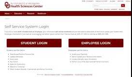 
							         Self Service System Login - OU Health Sciences Center								  
							    