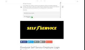 
							         selfservice.goodyear.com - Goodyear Self Service Login Portal								  
							    