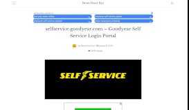 
							         selfservice.goodyear.com - Goodyear Self Service Login Portal - News ...								  
							    