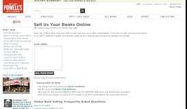 
							         Sell Books Online - Powell's Books								  
							    
