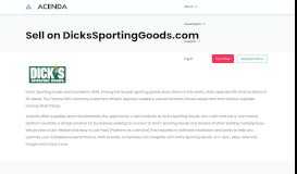 
							         Sell on DicksSportingGoods.com - Acenda								  
							    
