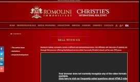 
							         SELL WITH CHRISTIE'S | Romolini - Christie's - Romolini Immobiliare								  
							    