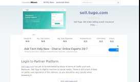 
							         Sell.tugo.com website. Login to Partner Platform.								  
							    