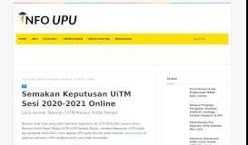 
							         Semakan Keputusan UiTM Sesi 2019-2020 Online - Info UPU								  
							    