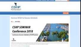 
							         Seminar 2018 Full Session Schedule - California Society of Health ...								  
							    