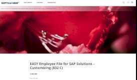 
							         Seminar EASY SAP (PCM) EMPLOYEE FILE (831 C) - EASY ...								  
							    