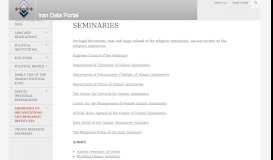 
							         Seminaries | Iran Data Portal								  
							    