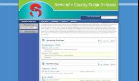 
							         Seminole County Public Schools, Florida: Meeting Portal								  
							    