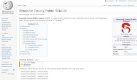 
							         Seminole County Public Schools - Wikipedia								  
							    