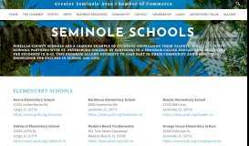 
							         Seminole Schools - Greater Seminole Area Chamber of Commerce								  
							    