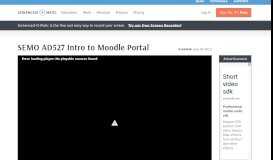 
							         SEMO AD527 Intro to Moodle Portal - Screencast-O-Matic								  
							    