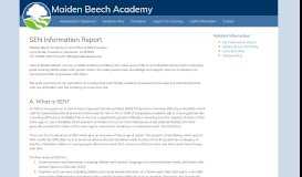 
							         SEN Information Report - Maiden Beech Academy								  
							    