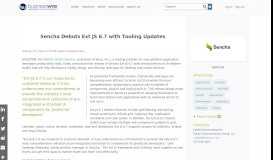 
							         Sencha Debuts Ext JS 6.7 with Tooling Updates | Business Wire								  
							    