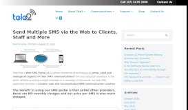 
							         Send Multiple SMS via the Web to Clients, Staff and More - Tele2 ICT								  
							    