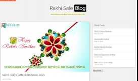 
							         Send Rakhi Gifts worldwide with online rakhi portal | RakhiSale.com								  
							    