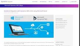 
							         SendGrid Integration with Dynamics 365 online using Microsoft Azure ...								  
							    